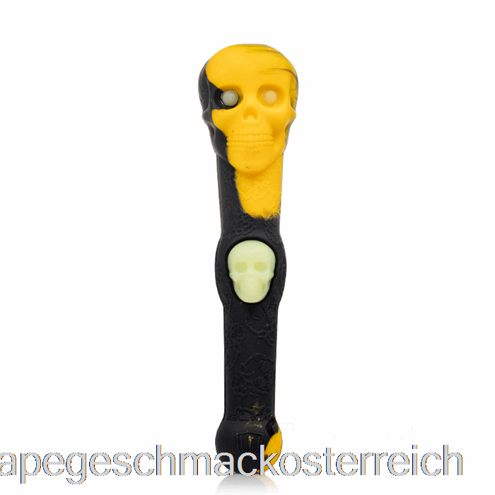 Stratus Skull Dipper Silikon Dab Straw Sol (schwarz/gelb) Vape Geschmack
